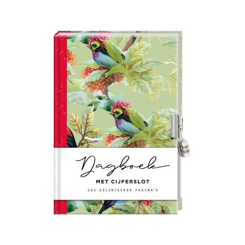 Agenda avec cadenas pour adultes - Oiseaux