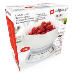 Alpina Keukenweegschaal analoog 5kg met kom