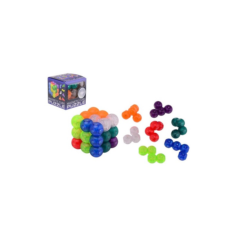 John Toy Magnetische magische kubus puzzel 6x6x6cm