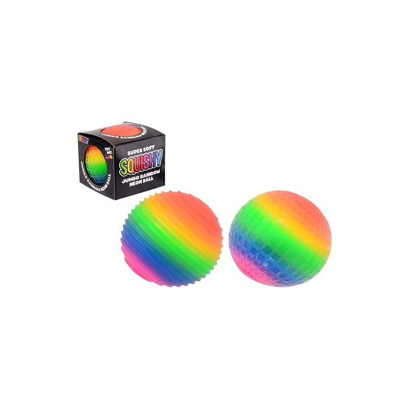 John Toy Jumbo Squishy rainbow bal Ø10cm