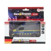 Toi Toys Cars&Trucks Bus de police 12cm à friction avec lumière et son (version allemande)