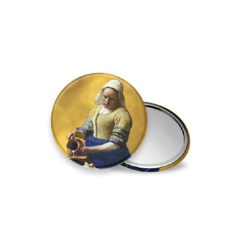 Tasspiegeltje Vermeer Het Melkmeisje Ø7,5cm