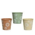 Decoris Pot de fleur zinc dia11-H10,6cm disponible en différentes couleurs pastel