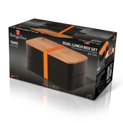 BerlingerHaus Lunchbox 2-laags met bamboe deksel 18,5x10,5x9,5cm