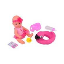 John Toy Baby Rose poupée à boire et à faire pipi 30 cm avec bouée pour animaux