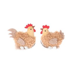 HBX natural living Cintre poulet Kinnom 11,5x7xh9,5cm marron