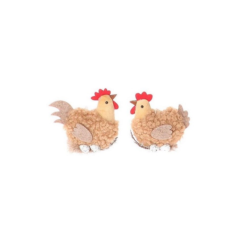 HBX natural living Cintre poulet Kinnom 11,5x7xh9,5cm marron