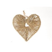 HBX natural living Pendentif coeur Ø25x3cm jonc de mer naturel