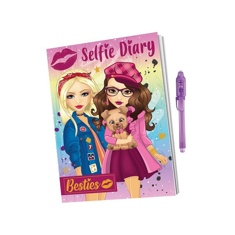 Journal Grafix Besties Selfie 21x15cm avec stylo magique