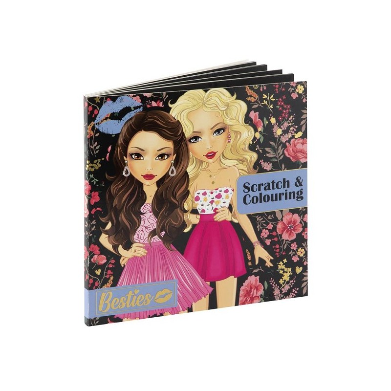 Grafix Besties Kras en kleurboek 12 blz 20x20cm