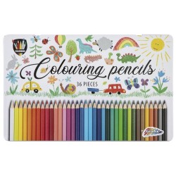 Coffret Grafix de 36 crayons de couleur en métal