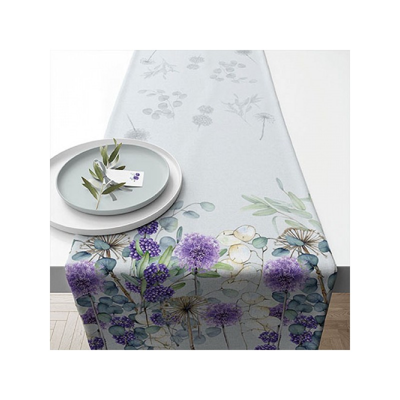 Ambiente Chemin de table Lunaria vert 40x150cm 100% Coton