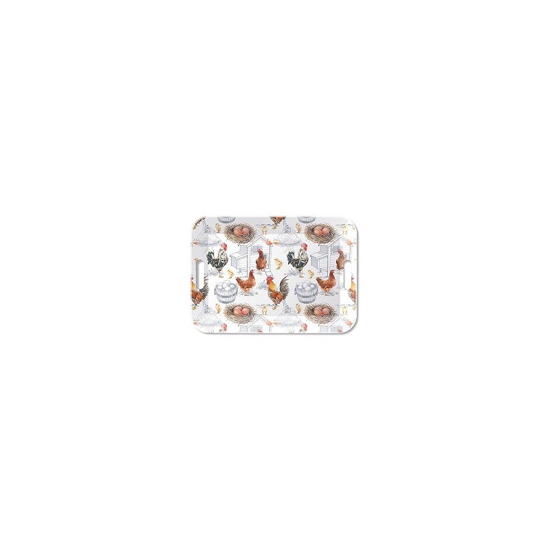 Ambiente Tray Melamine Chicken Farm 33x47cm