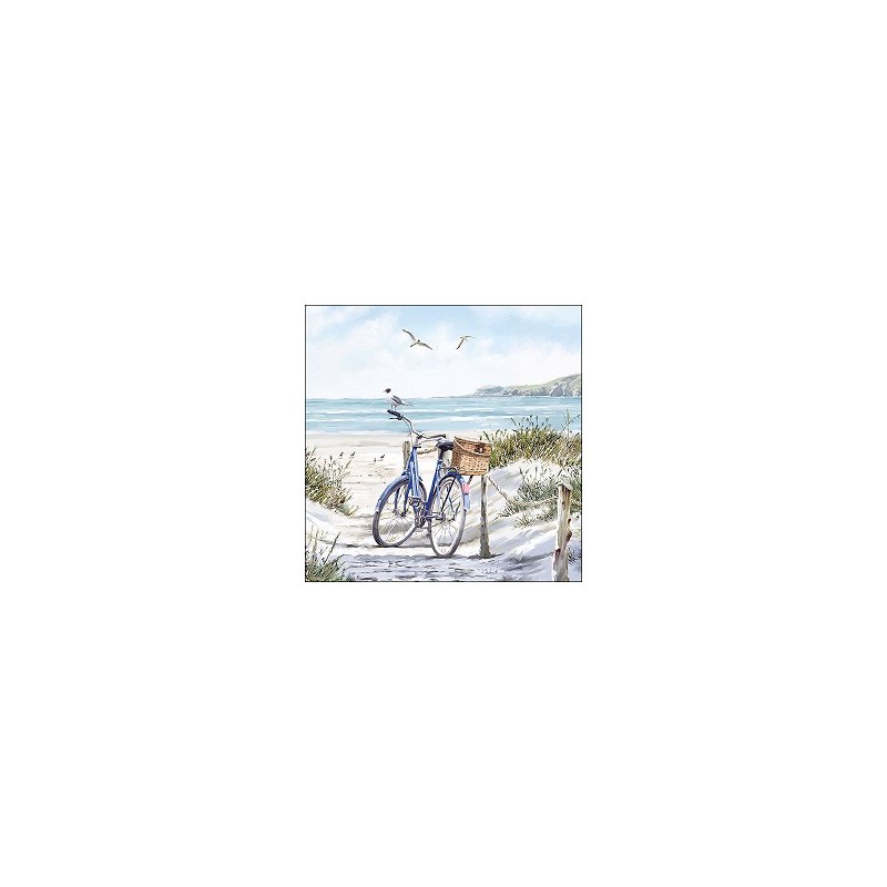 Serviettes Ambiente Vélo à la plage 33x33cm