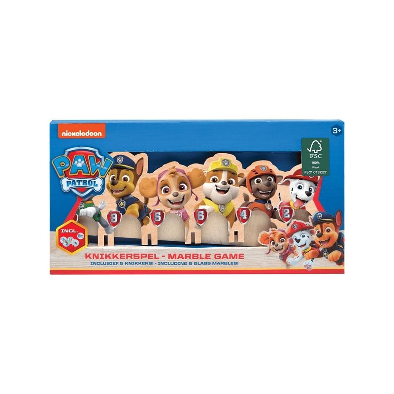 Jeu de billes en bois Paw Patrol avec 5 billes