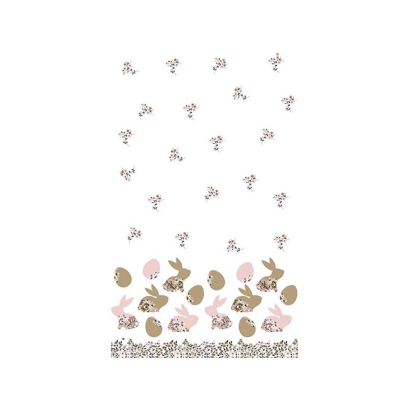 Nappe Duni Lapins Blooming 138x220cm