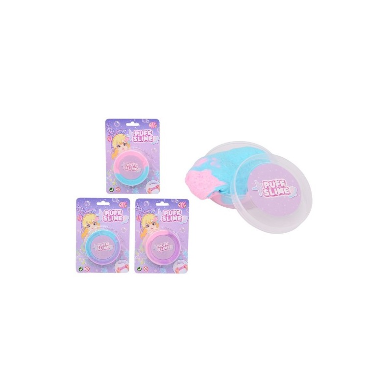 John Toy Puff glitter slijm op blisterkaart