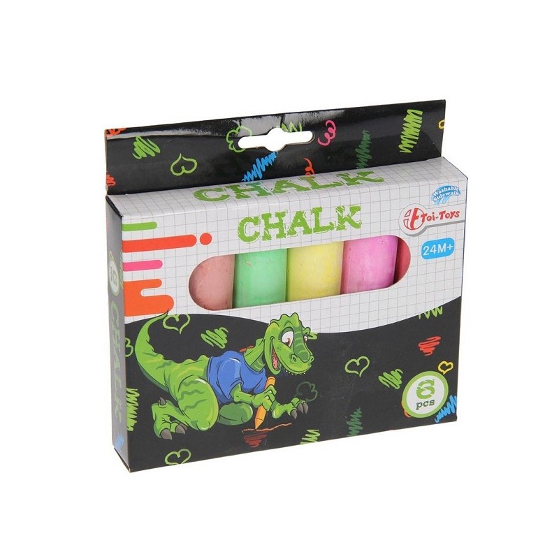 Toi Toys Chalk craie de trottoir 6 pièces en boîte