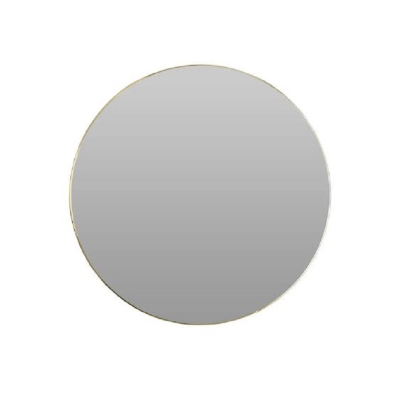 Miroir rond avec cerclage en métal doré Ø55cm