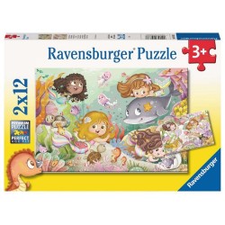 Ravensburger Puzzle Petites fées et sirènes 2x12 pièces