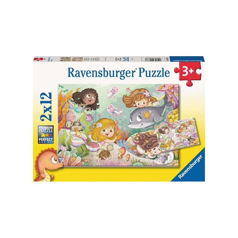Ravensburger Puzzle Petites fées et sirènes 2x12 pièces