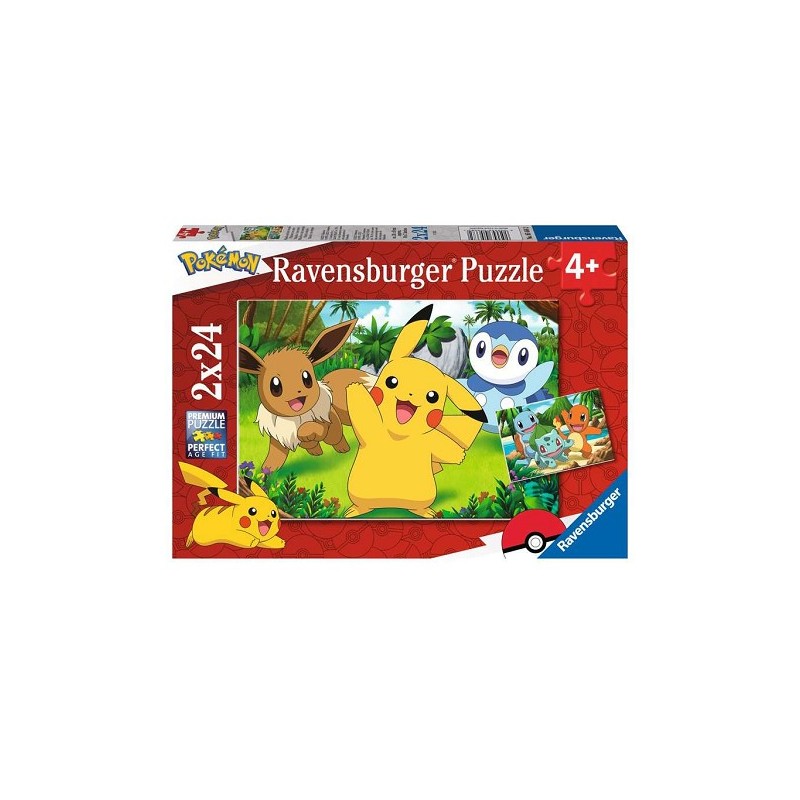 Ravensburger Pikachu en zijn vrienden puzzel 2x24 stukjes