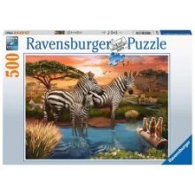 Ravensburger Zebra´s bij de drinkplaats puzzel 500 stukjes