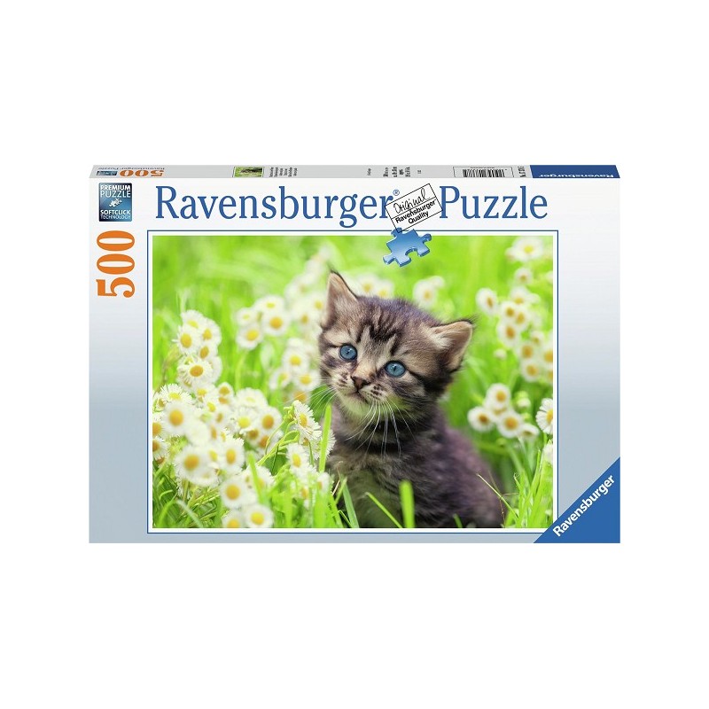 Ravensburger Chaton dans le pré puzzle 500 pièces