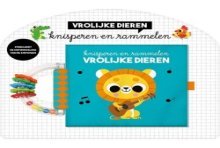 Knisperboek met rammelaar - Vrolijke dieren