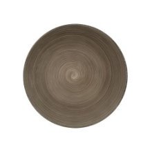 Assiette inférieure marron Ø33cm en plastique