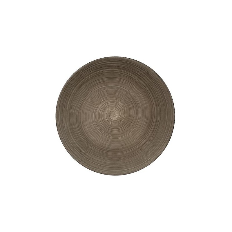 Assiette inférieure marron Ø33cm en plastique