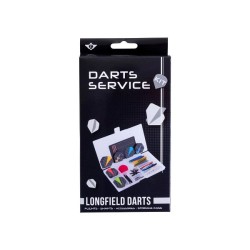 Kit d'accessoires pour kit de service de fléchettes Longfield, 141 pièces dans une boîte en plastique