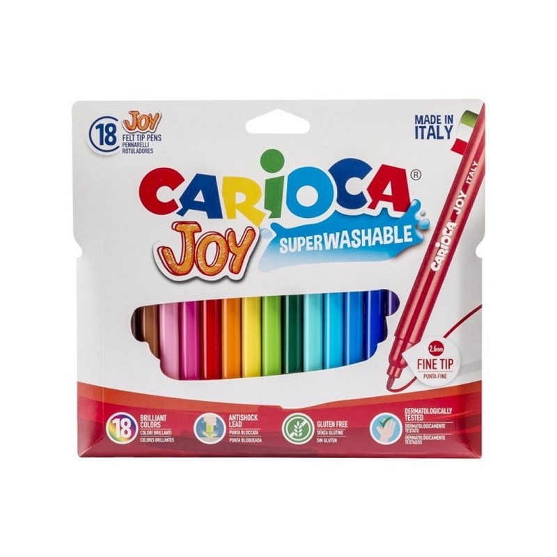 Carioca Joy viltstiften 18 stuks in kartonnen etui