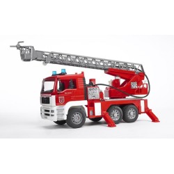 Bruder Man camion de pompier avec échelle 47x17x24cm