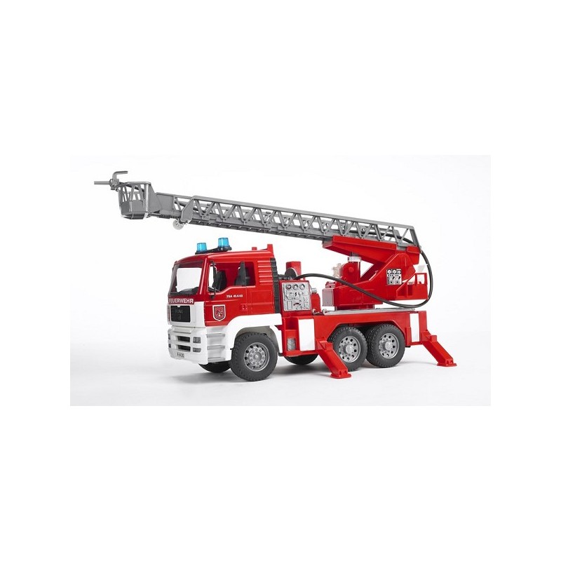 Bruder Man camion de pompier avec échelle 47x17x24cm