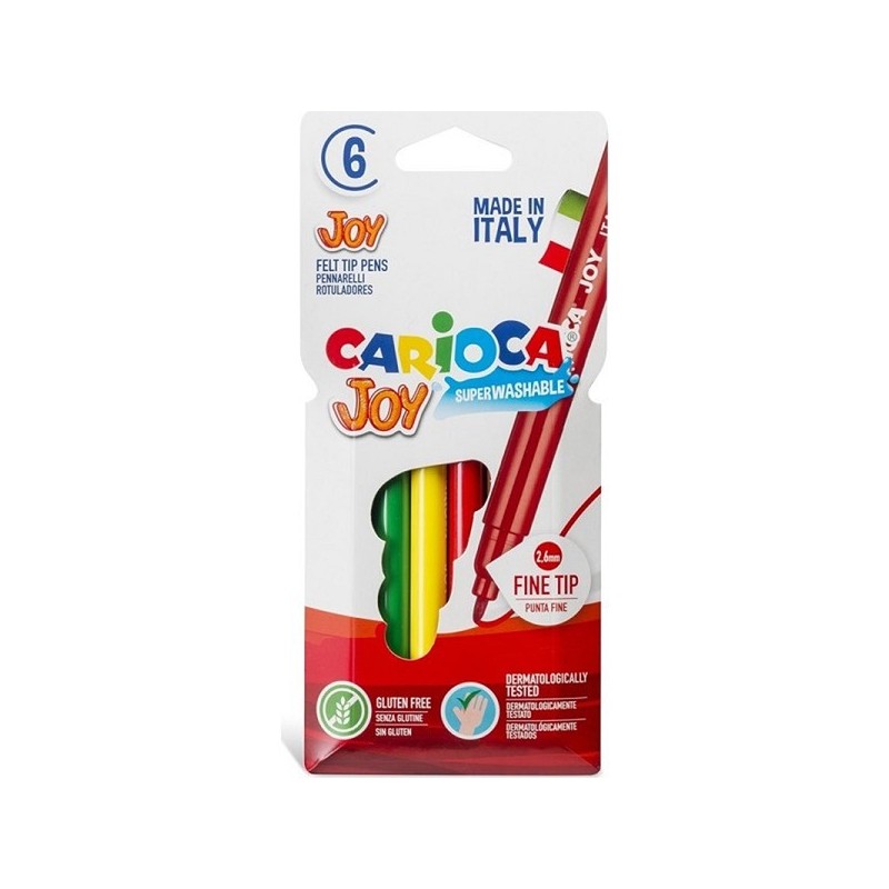 Carioca Joy viltstiften 6 stuks in kartonnen etui