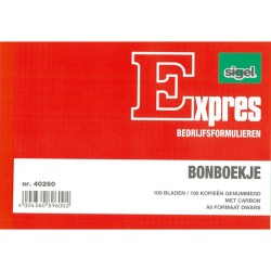 Sigel Expres BonboekjeA6, 105x140 2x100 5st