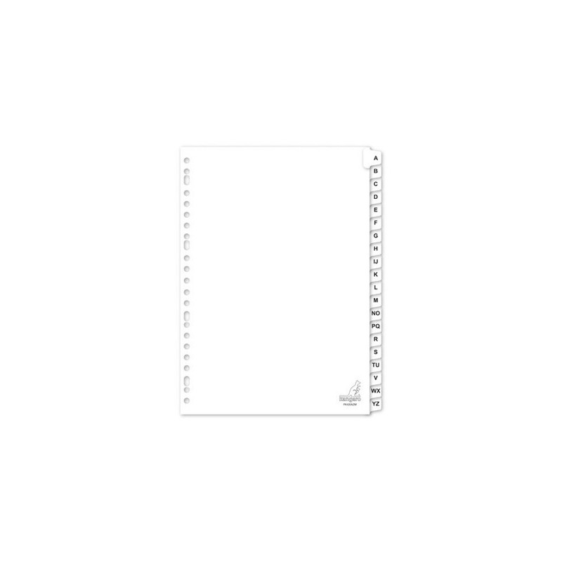 Kangaro Tabblad A4 letters 190 grams wit 23-gaats 20-delig A-Z karton