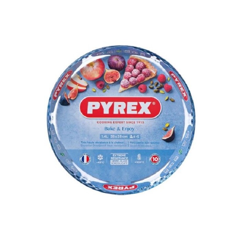 Pyrex BAKE & ENJOY Verre à flan 1,4L 28x28x4cm 4-6 personnes