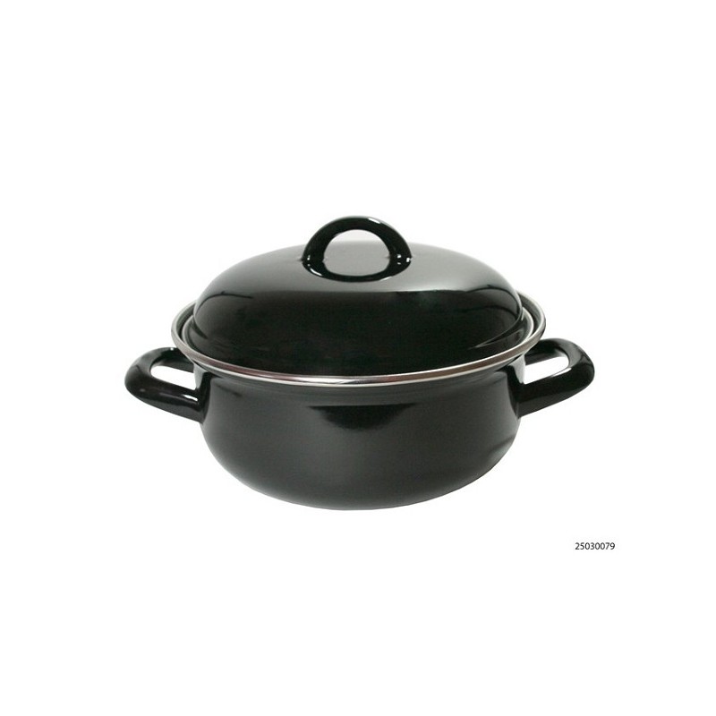 Cocotte acier émaillé noir 24cm