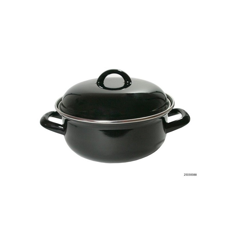 Cocotte acier émaillé noir 26cm