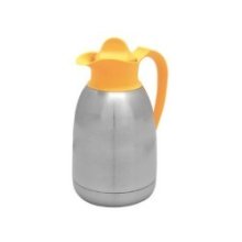 Pichet isotherme inox 1,5L avec bouchon à vis jaune thermos / bouteille thermos