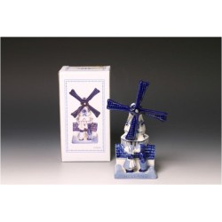 Giftbox Kissing Couple  molen+huis 14c paar blauw