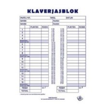Klaverjasblock 14,8x21cm 50 feuilles 5pcs