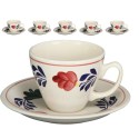 Boerenbont Tasse et Soucoupe Audrey 210ml boîte de 6 pièces en faïence