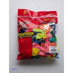 Globos latex ballonnen rond 10 assorti kleur zak a a 100st.