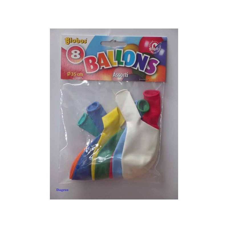 Super ballons Globos Ø35cm sachet de 8 pcs.