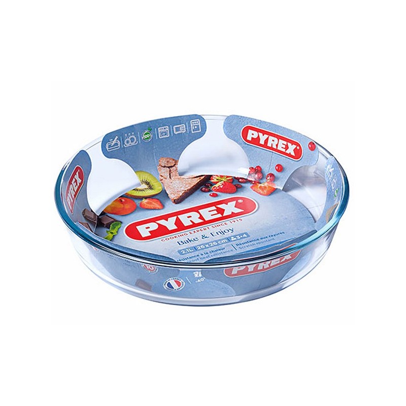 Pyrex BAKE & ENJOY ovenschaal rond rechte rand 25cm 2,1 L