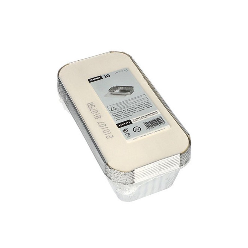 Papstar take-away aluminium schaal 1 liter met kartonnen deksel pak a 10st