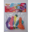 Ballons Globos Ø21cm mélange de différentes couleurs sachet de 10 pièces
